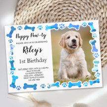 Blue Paw druckt Knochen Welpen Hund Geburtstag