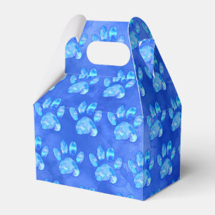 Blue Paw Print Custom Watercolor Geschenkschachtel