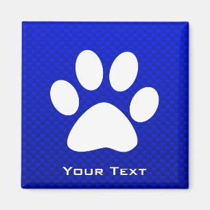 Blue Paw Print Magnet