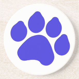 Blue Paw Print Untersetzer