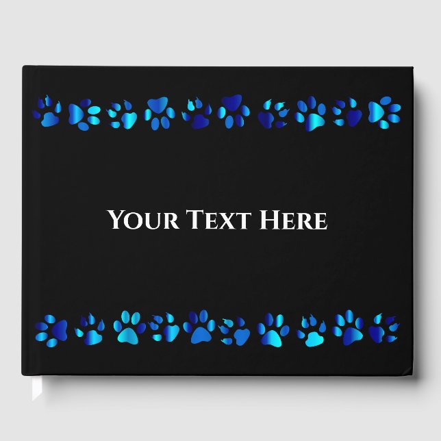 Blue Paw Prints - Gästebuch (Vorderseite)