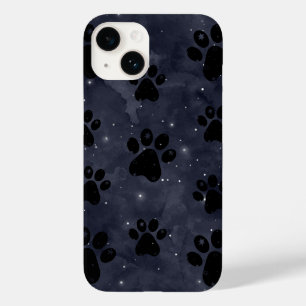 Blue Paw Stars Moon Watercolor Case-Mate iPhone 14 Hülle