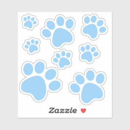 Blue Pawprint Sticker