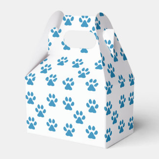 Blue Pawprints Geschenkschachtel