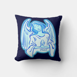 Blue Peace Angel Reversible Pillow Kissen