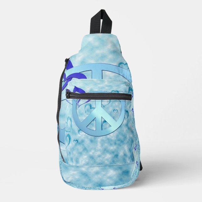 Blue Peace Crossbody Bag (Vorderseite)