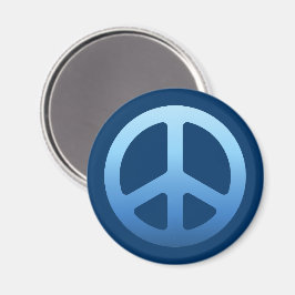 Blue Peace Sign Magnet