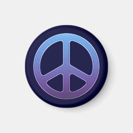 Blue Peace Sign Magnet