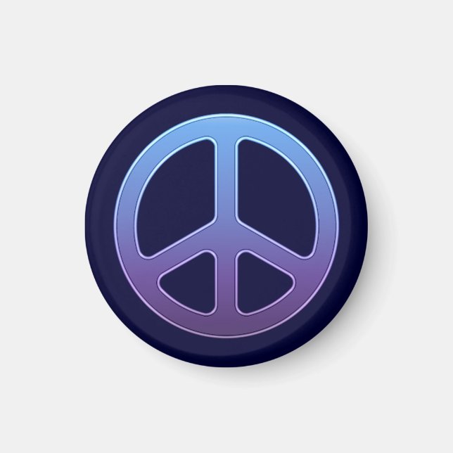 Blue Peace Sign Magnet (Vorne)