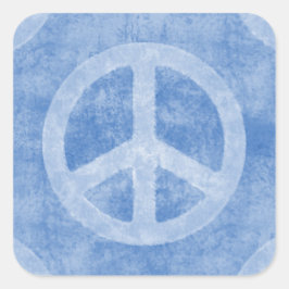 Blue Peace Sign Sticker