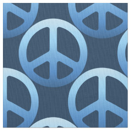 Blue Peace Sign Stoff