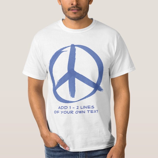 Blue Peace Sign T-Shirt (Vorderseite)