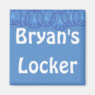 Blue Peace Signs Personalisiert Locker Magnet