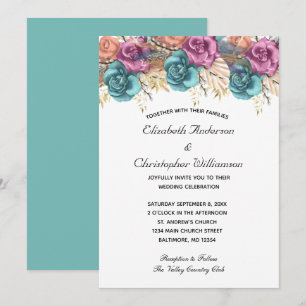 Blue Peach Rose Florenz Einladung