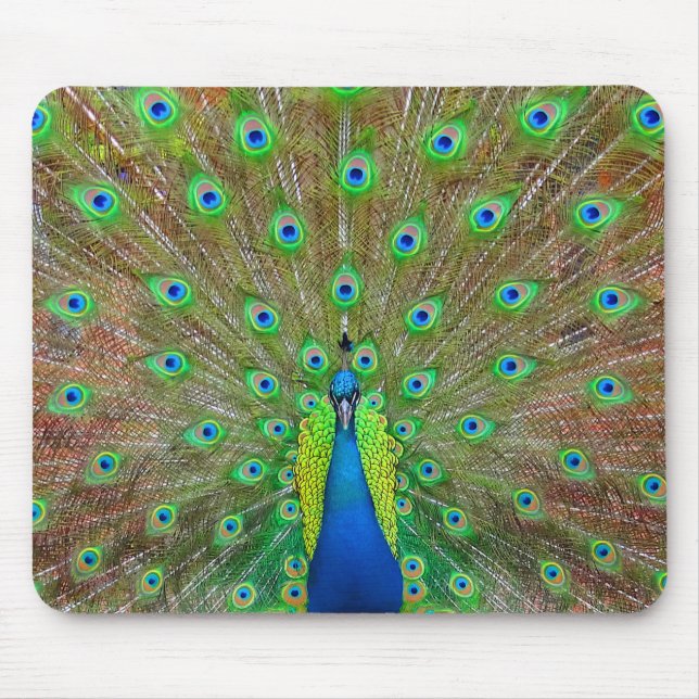 Blue Peacock #3 Mouse Pad Mousepad (Vorne)