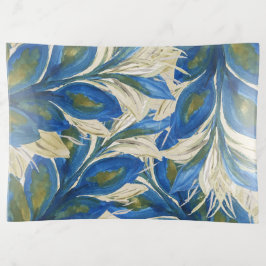 Blue Peacock Feathers Watercolor Handgemalt Dekoschale