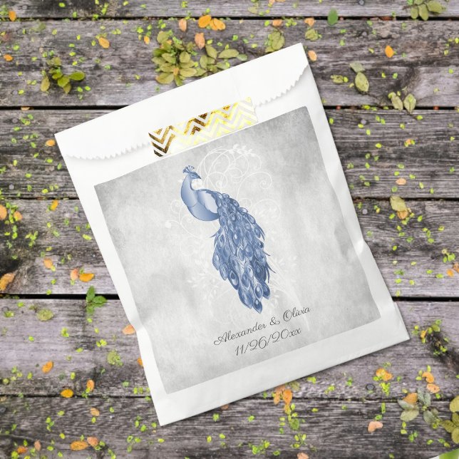 Blue Peacock Gastgeschenk Hochzeit Bag Geschenktütchen (Blue Peacock Wedding Favor Bags)