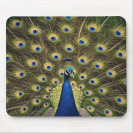 Blue Peacock Mousepad