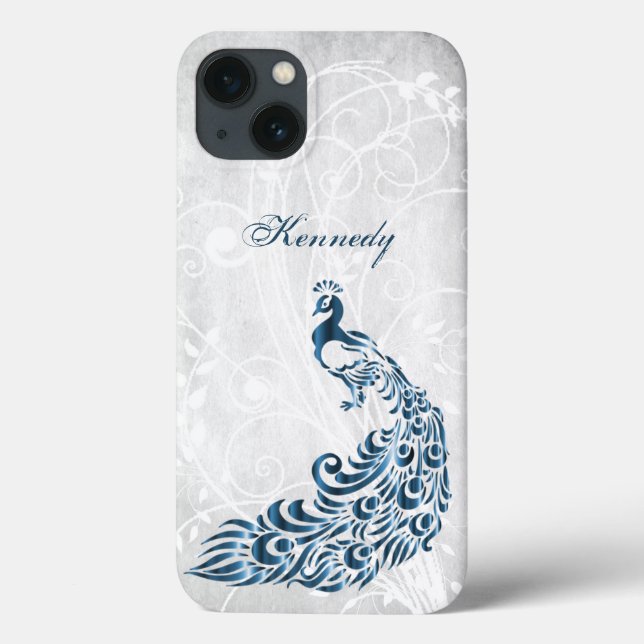Blue Peacock Personalisiert iPhone X Gehäuse Case-Mate iPhone Hülle (Rückseite)