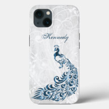 Blue Peacock Personalisiert iPhone X Gehäuse