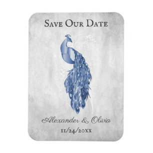 Blue Peacock speichert das Date Magnet