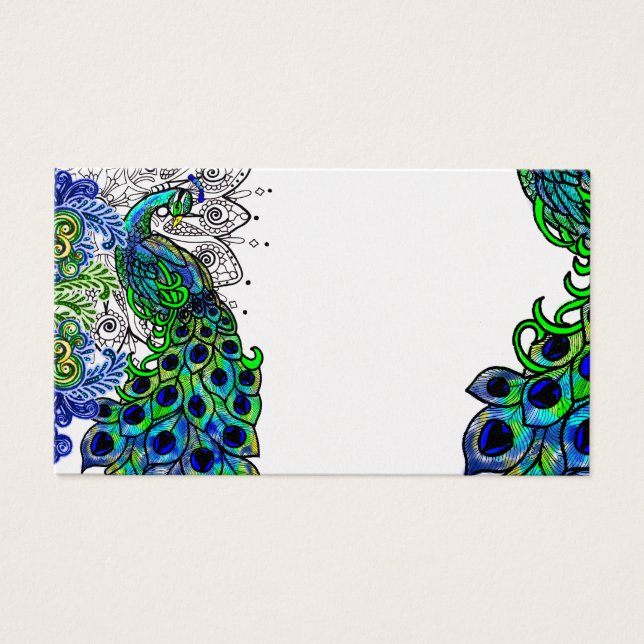 Blue Peacock-Visitenkarte (Vorderseite)