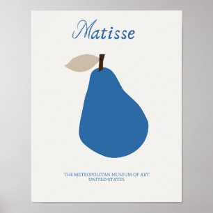 Blue Pear Matisse Minimalistisch Print Poster
