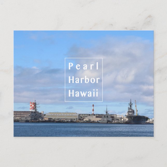 blue Pearl Harbor postcard Postkarte (Vorderseite)