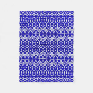 Blue Pearl Legacy: Marokkanisches Erbe Textur Fleecedecke
