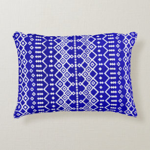 Blue Pearl Legacy: marokkanisches Kulturerbe Textu Dekokissen
