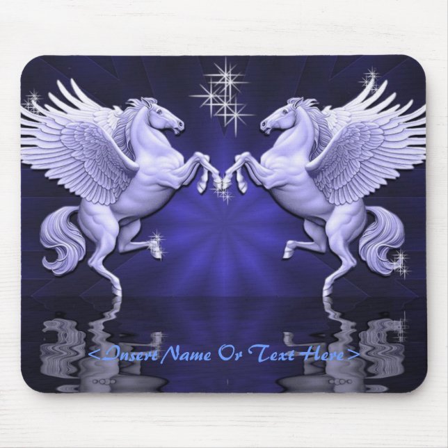 Blue Pegasus Reflections Maus Pad Mousepad (Vorne)