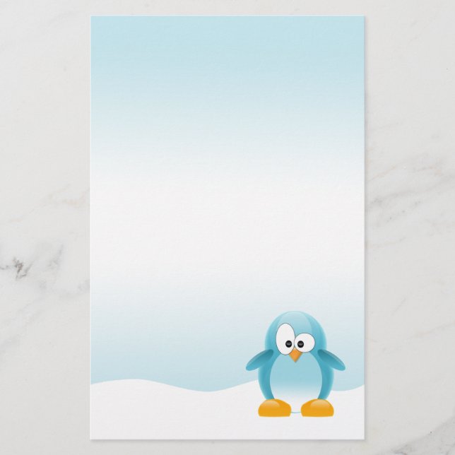 Blue Penguin Briefpapier (Vorderseite)