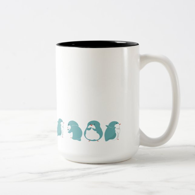 Blue Penguin Zweifarbige Tasse (Rechts)