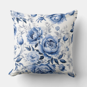 Blue Peonies Kissen