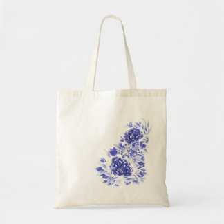 Blue Peony Budget Tote Bag Tragetasche
