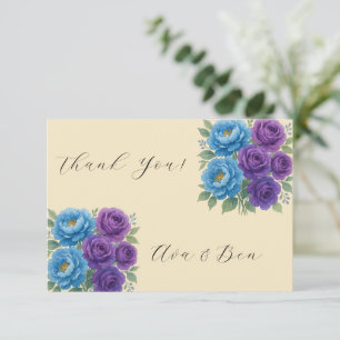 Blue Peony & Fig Lila Rose Brautparty Dankeskarte