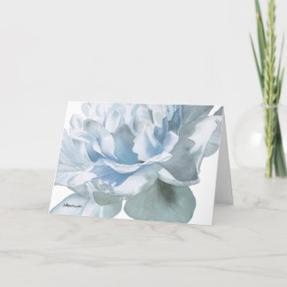 Blue Peony Fine Art Watercolor Grußkarte Karte
