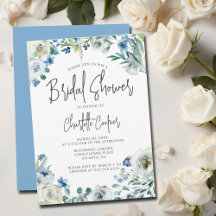 Blue Peony Floral Spring Garden Brautparty