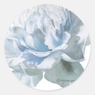 Blue Peony Wedding Siegel Runder Aufkleber