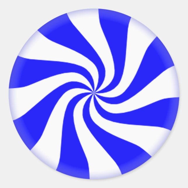 Blue Peppermint Candy Stickers (Vorderseite)