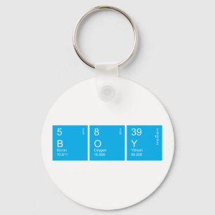 Blue Periodic Table BOY Schlüsselanhänger