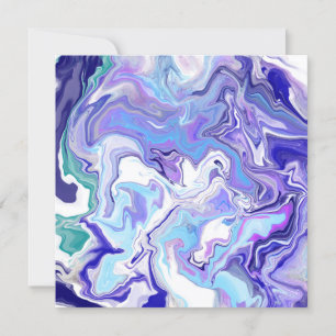 Blue Periwinkle Marble Fluid Art