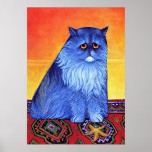 Blue Persian mit Starfish Poster