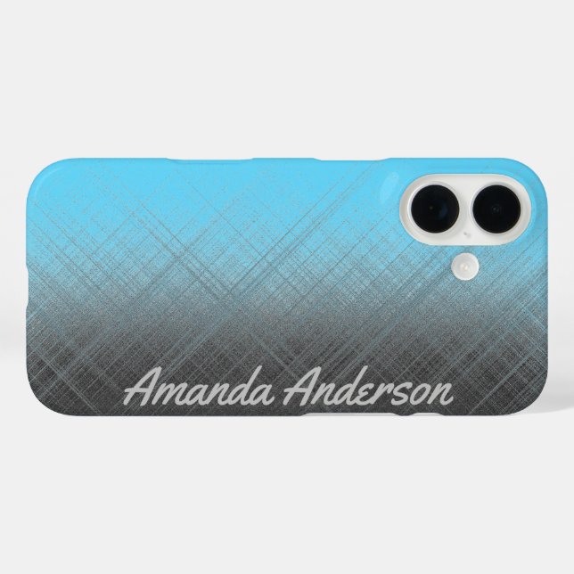BLUE - personalisierbar Case-Mate iPhone Hülle (Rückseite (Horizontal))