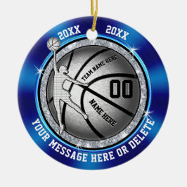 Blue Personalisiert Basketball Ornamente für Mädch