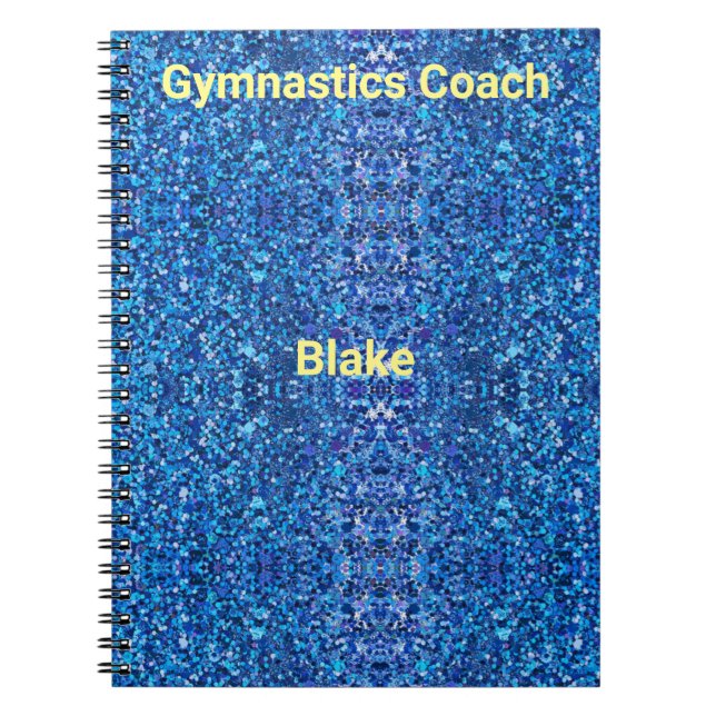 Blue Personalisiert Gymnastics Coach Notebook Notizblock (Vorderseite)