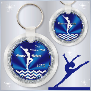 Blue Personalisiert Gymnastics Gifts for Girls Tea Schlüsselanhänger