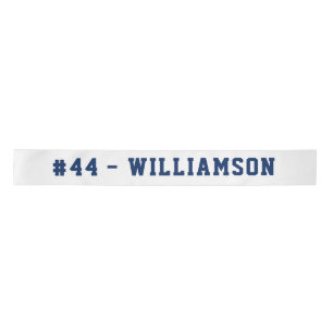 Blue Personalisiert Name and Number Homecoming Satinband