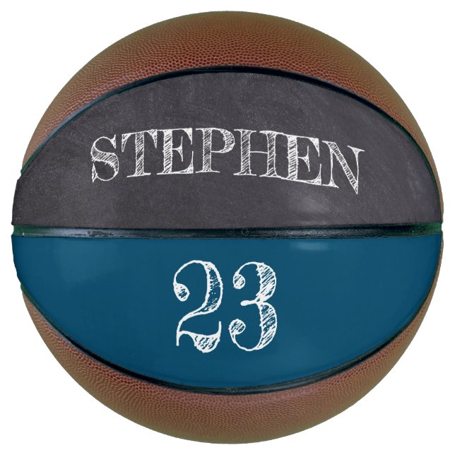 Blue Personalisiert Name Ball Player Nummernätzung Basketball (Vorderseite)