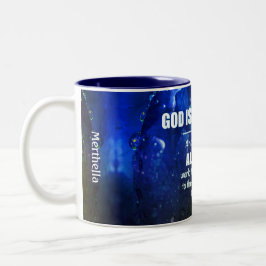Blue Personalisiert ROMANS 8:28 Christlich Zweifarbige Tasse